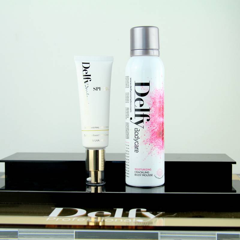Delfy PACK SPF50+ + Moisturizing Body Mousse