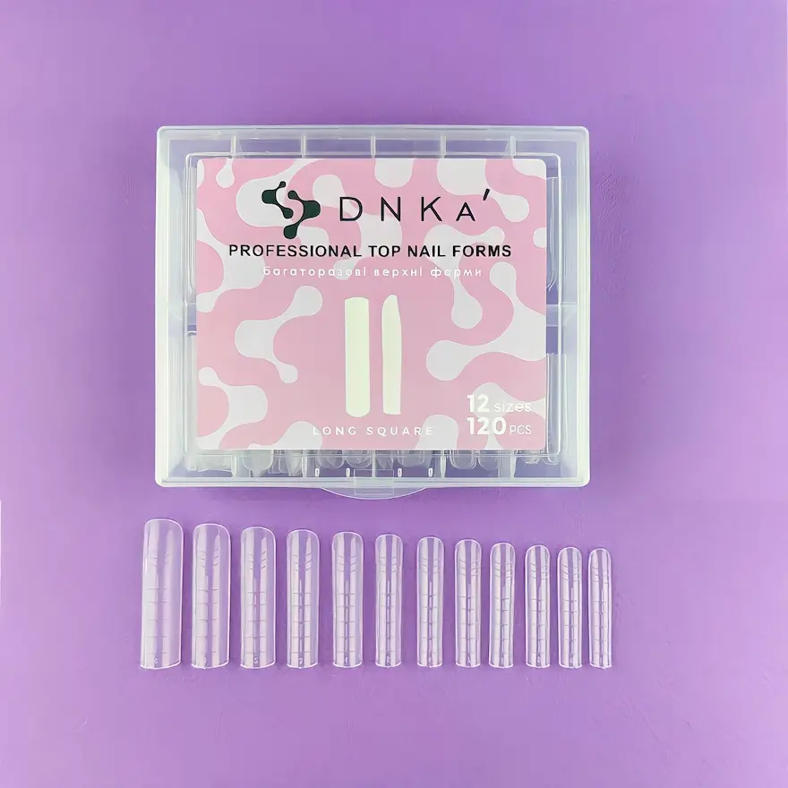 Dessata Professional Top Nail Forms DNKa’ Long Square 120 pcs