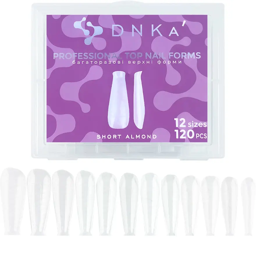Dessata Professional Top Nail Forms DNKa’ Short Almond 120 pcs