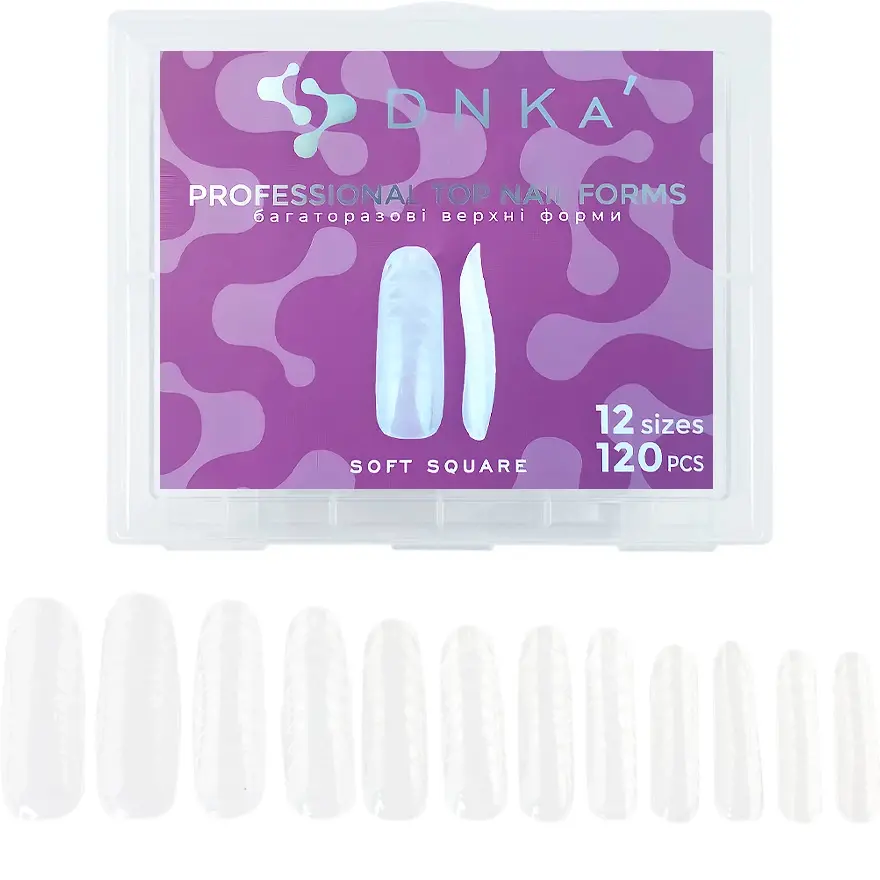 Dessata Professional Top Nail Forms DNKa’ Soft Square 120 pcs