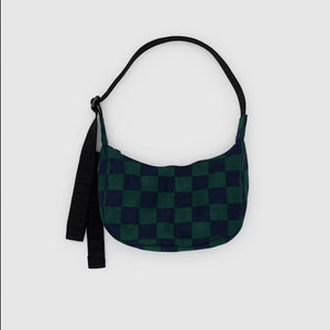 Dlirioshop Bolso Media Luna Cuadros Azul y Verde
