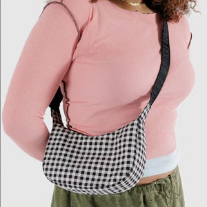 Dlirioshop Bolso Media Luna Cuadros Blanco y Negro