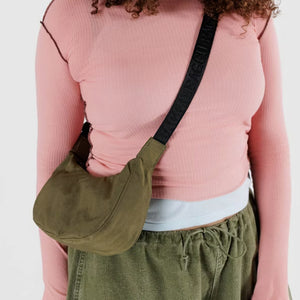 Dlirioshop Bolso Media Luna Cuadros Kaki