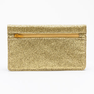 Dlirioshop Cartera De Piel Dorada Purpurina