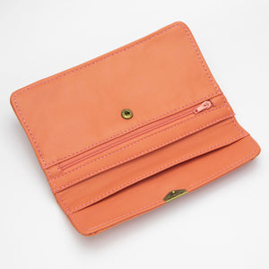 Dlirioshop Cartera De Piel Naranja
