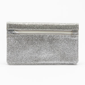 Dlirioshop Cartera De Piel Plata Purpurina