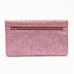 Dlirioshop Cartera De Piel Rosa Purpurina