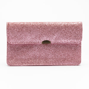 Dlirioshop Cartera de Piel Rosa Purpurina