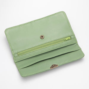 Dlirioshop Cartera De Piel Verde Terraza