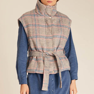 Dlirioshop Chaleco Acolchado Cuadros