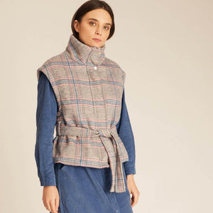 Dlirioshop Chaleco Acolchado Cuadros