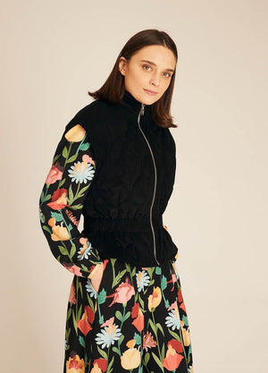 Dlirioshop Chaleco Acolchado Negro