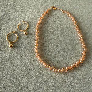 Dlirioshop Collar Bolas Cava Rosado