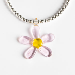 Dlirioshop Collar Bolas Flor Margaret Pink