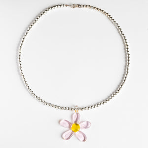 Dlirioshop Collar Bolas Flor Margaret Pink