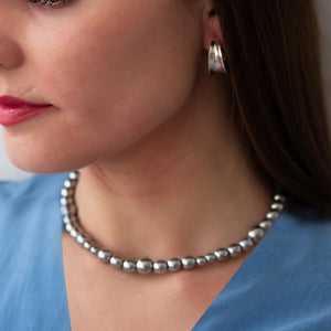 Dlirioshop Collar Bolas Plateado