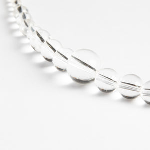 Dlirioshop Collar Bolas Transparente Cuarzo