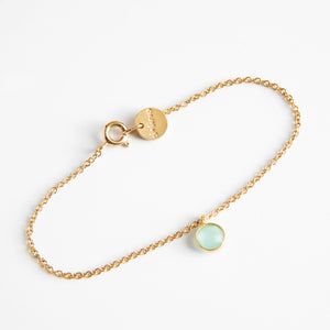 Dlirioshop Pulsera De Piedra Aguamarina