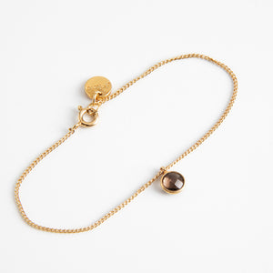 Dlirioshop Pulsera de Piedra Cuarzo Marrón