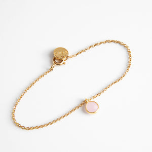 Dlirioshop Pulsera de Piedra Cuarzo Rosa