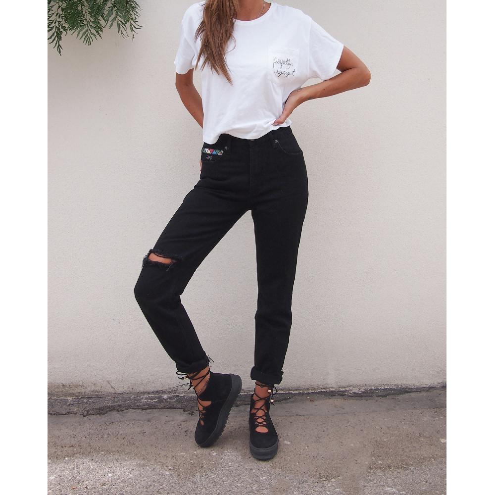 Dolfie JEANS WOMAN ROSE - JEANS BLACK RETRO