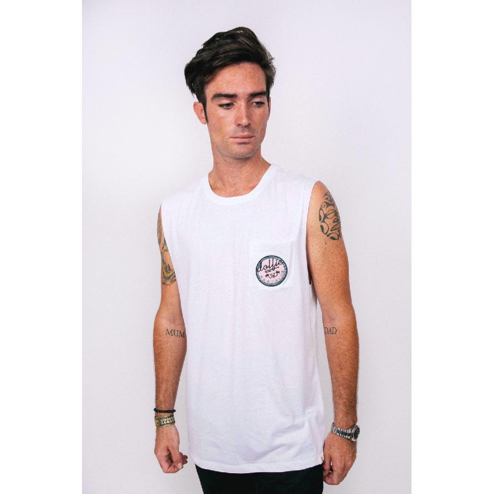 Dolfie TANK TOP MAN 1 - PARADISE PATCH WHITE