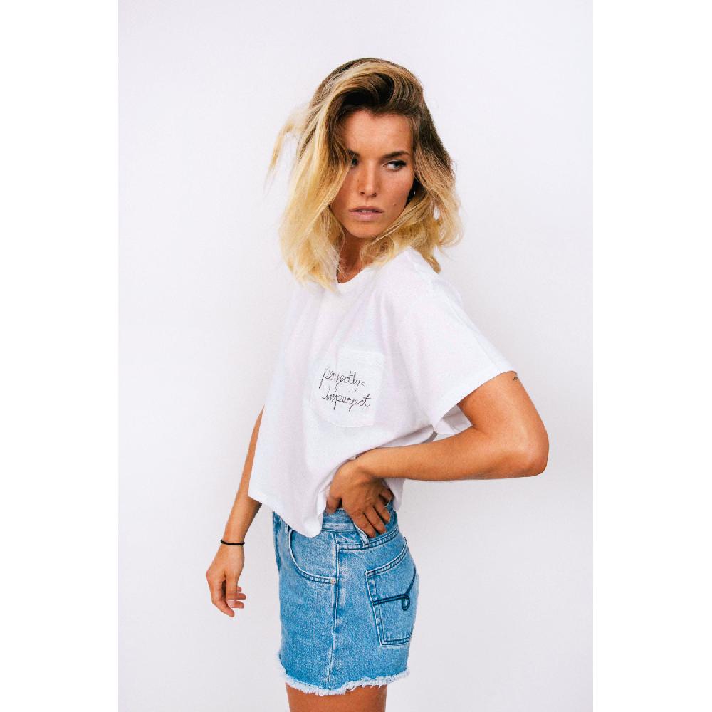 Dolfie SHORT JEANS WOMAN ALEXA - INDIGO RETRO BLEACHED