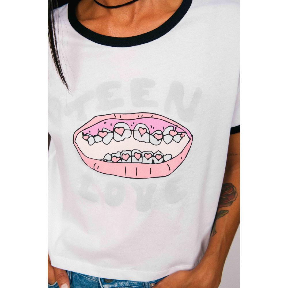 Dolfie T - SHIRT CROP WOMAN 18 - RETRO - TYLER TEEN - WHITE