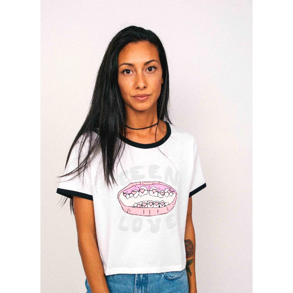 Dolfie T - SHIRT CROP WOMAN 18 - RETRO - TYLER TEEN - WHITE