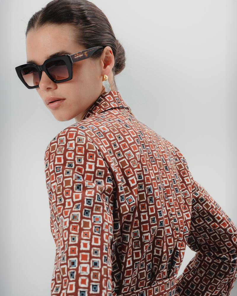 Dolores Promesas Blazer Estampado Geométrico Manuela