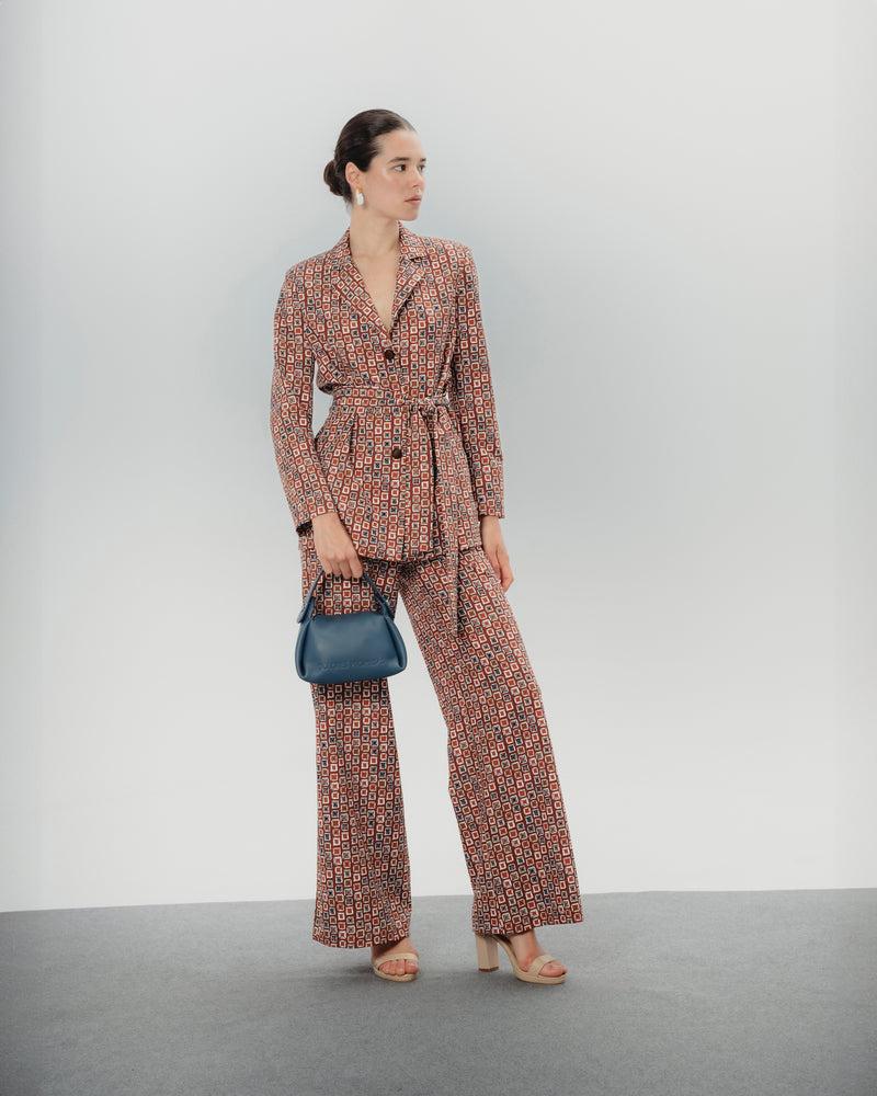 Dolores Promesas Blazer Estampado Geométrico Manuela