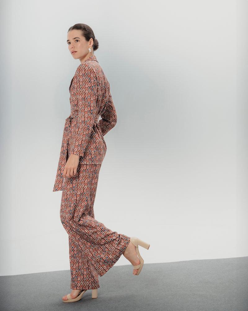 Dolores Promesas Blazer Estampado Geométrico Manuela