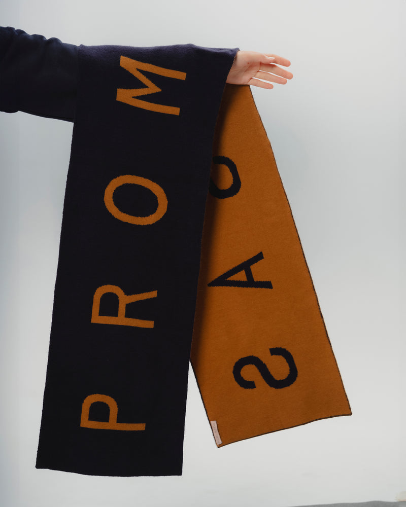 Dolores Promesas Bufanda Maxi Estela Azul Y Mostaza