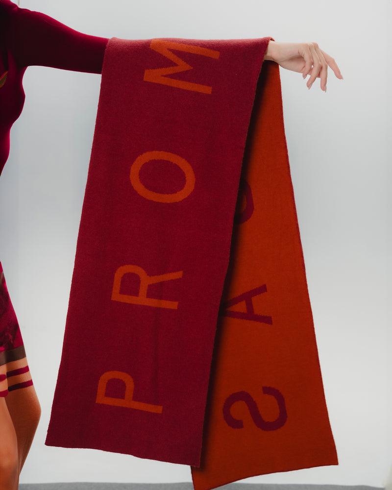 Dolores Promesas Bufanda Maxi Estela Rojo Y Naranja