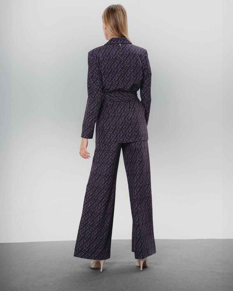 Dolores Promesas Blazer Estampada Elena Azul