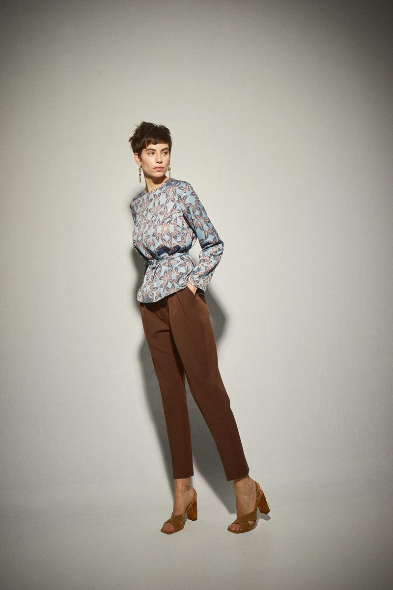 Dolores Promesas Blusa Azul Claro Mariposas