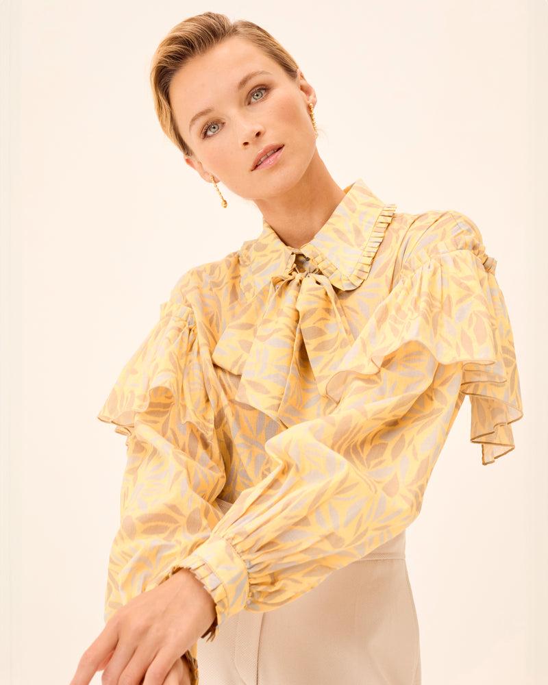 Dolores promesas Blusa Dune cuello Lazo