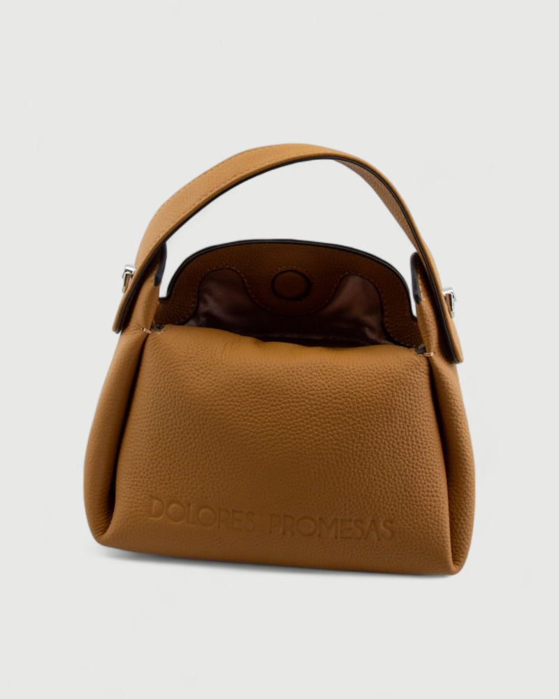 Dolores Promesas Bolso De Mano De Piel Vivaz Camel