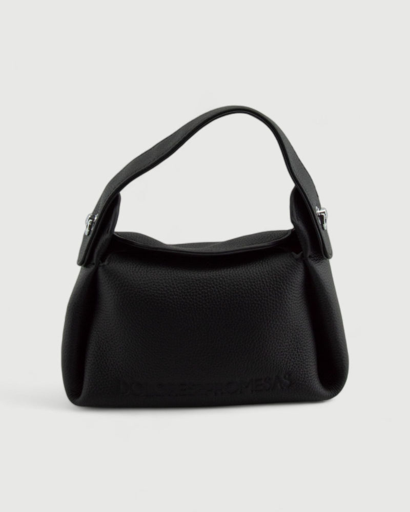 Dolores Promesas Bolso De Mano De Piel Vivaz Negro