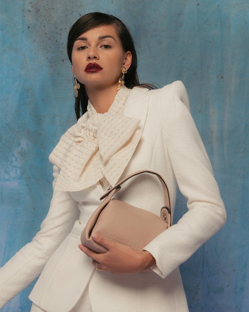 Dolores Promesas Bolso De Mano De Piel Vivaz Nude