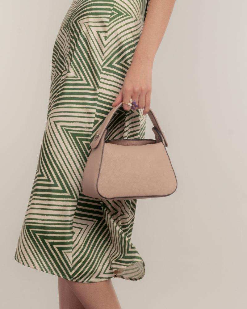 Dolores Promesas Bolso De Mano De Piel Vivaz Nude