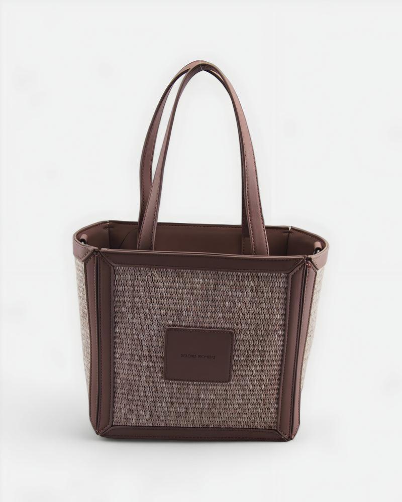 Dolores Promesas Bolso De Rafia Astuta En Nude