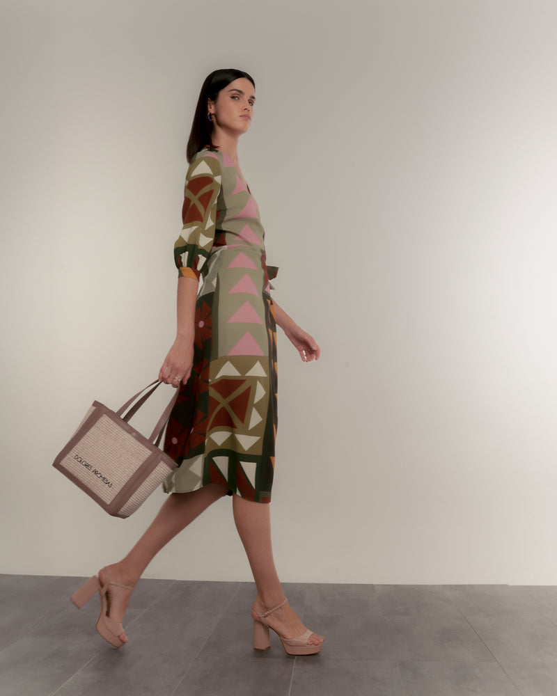 Dolores Promesas Bolso De Rafia Astuta En Nude