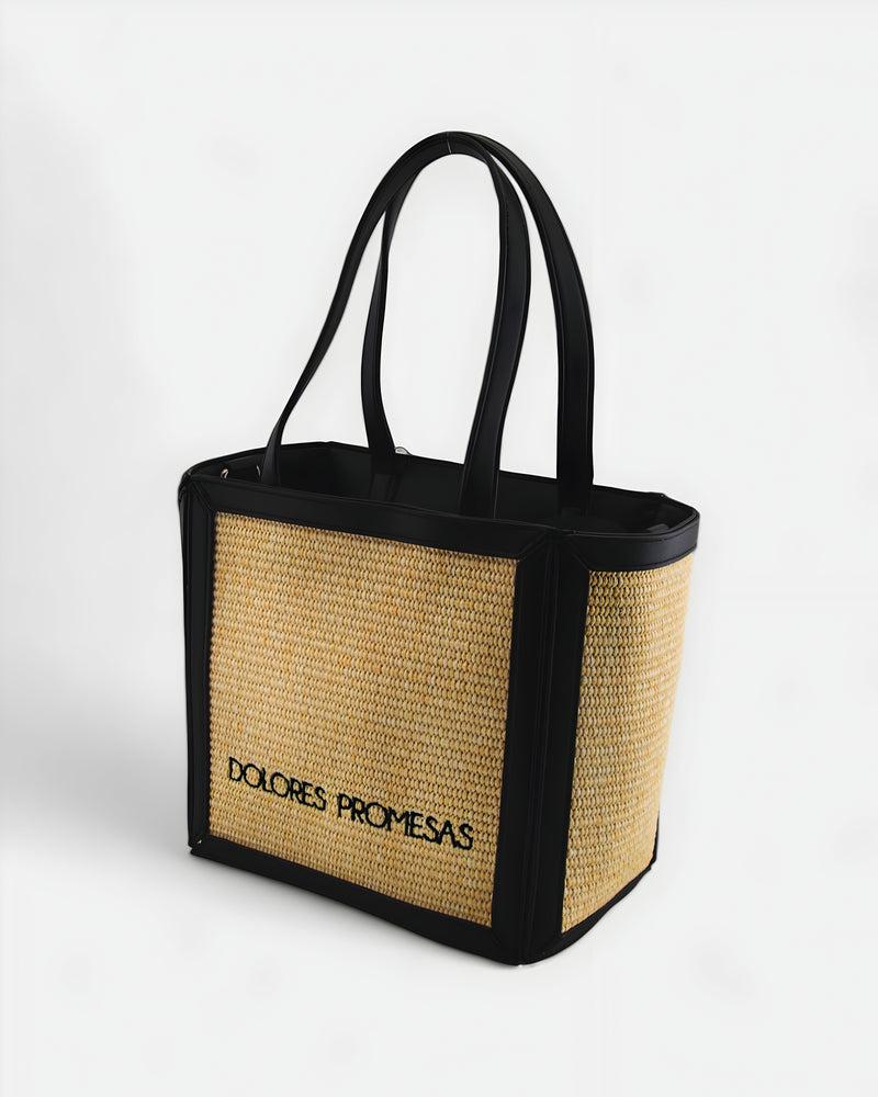Dolores promesas Bolso de Rafia Astuta Natural