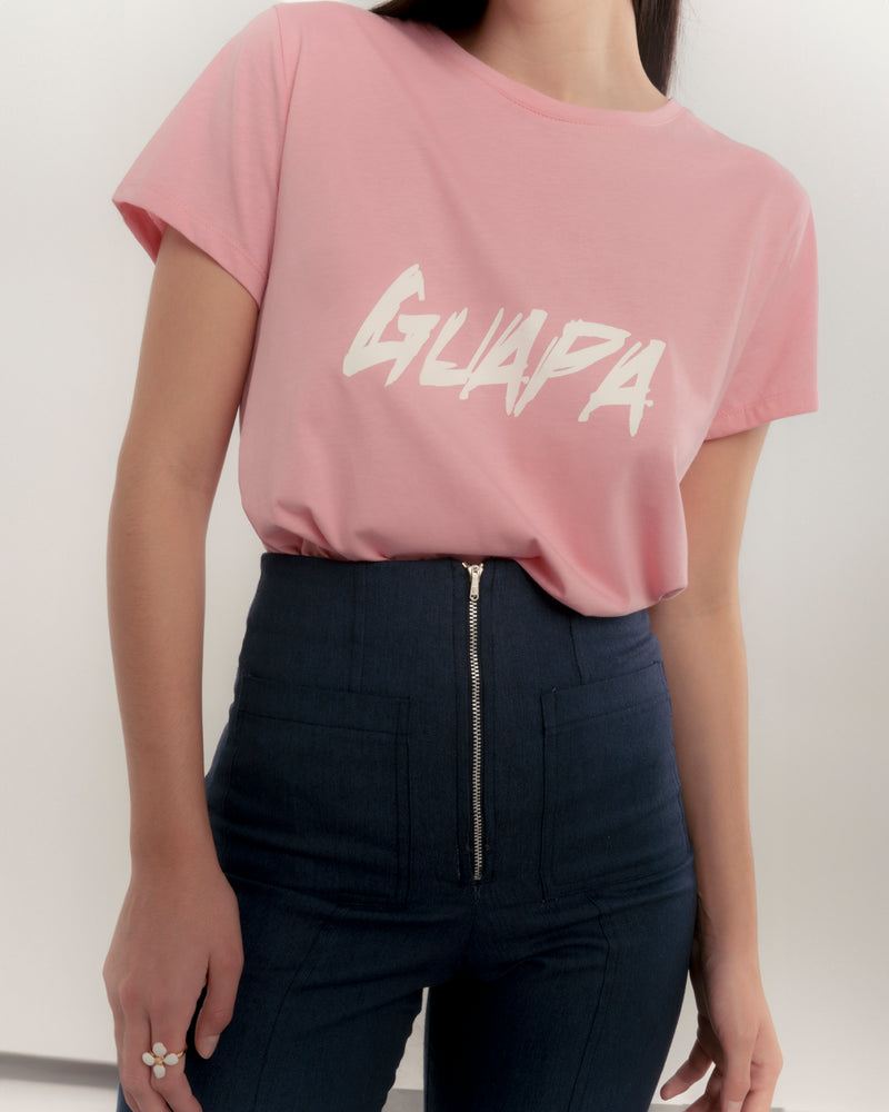 Dolores Promesas Camiseta Frase "guapa" Rosa