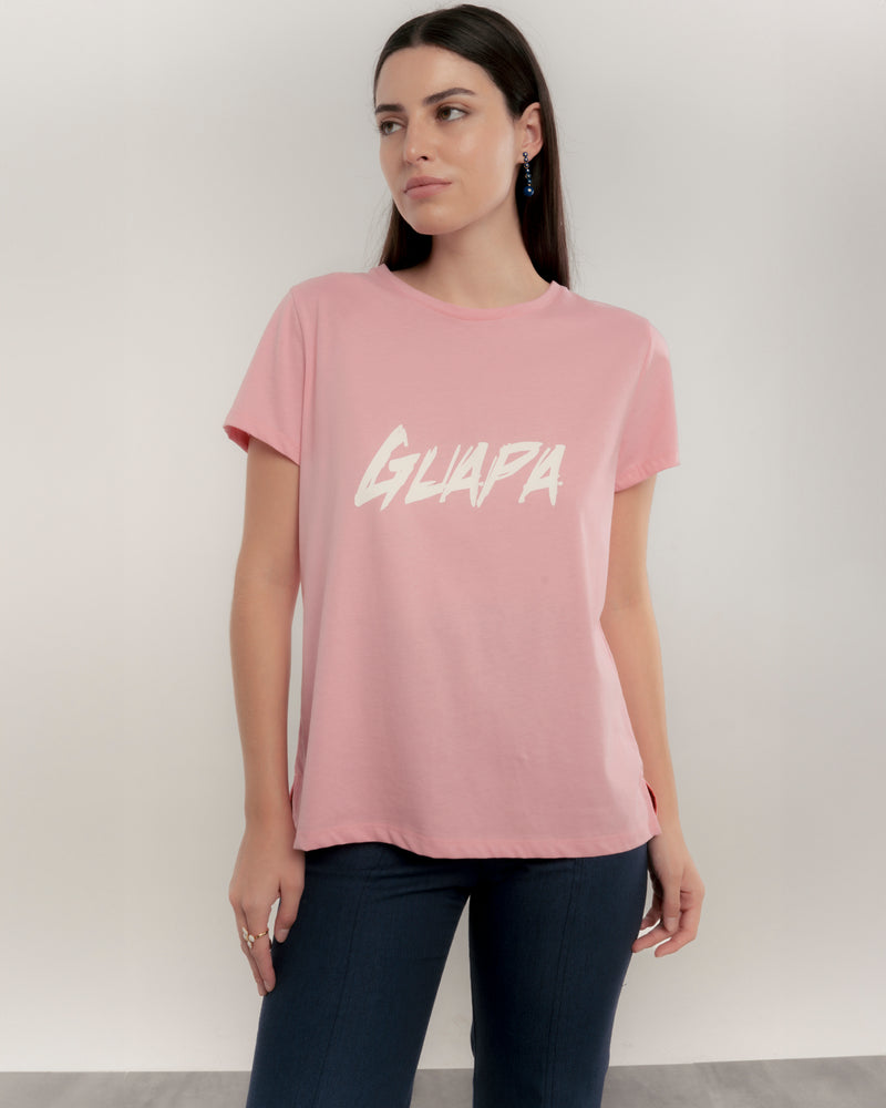 Dolores Promesas Camiseta Frase "guapa" Rosa