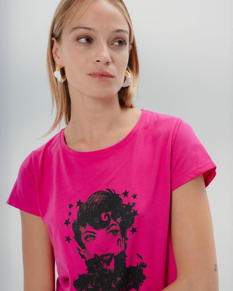 Dolores Promesas Camiseta Ilustrada Fucsia Dolores