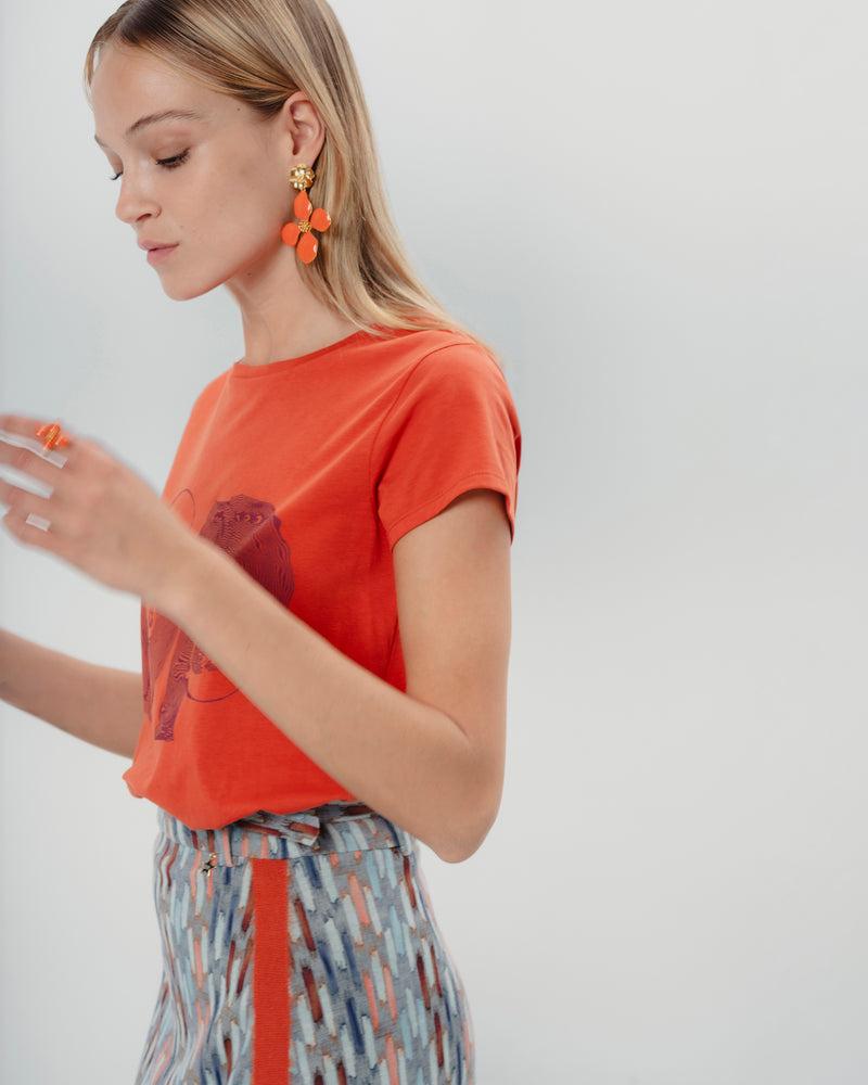 Dolores Promesas Camiseta Naranja Vibrante