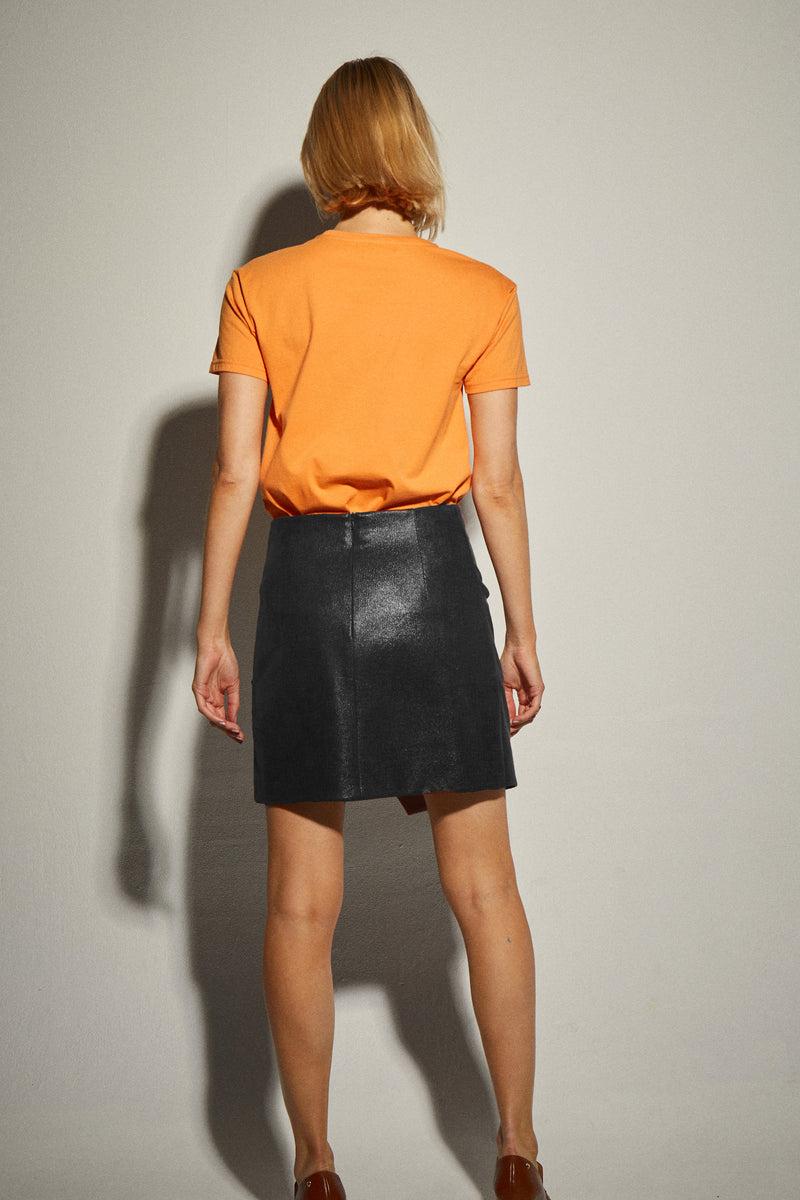 Dolores Promesas Falda Drapeada Mini Negro