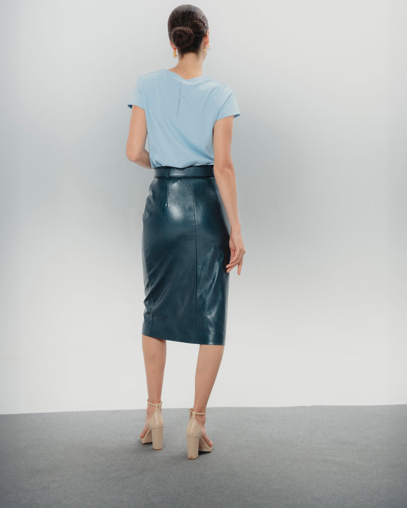 Dolores Promesas Falda Midi Efecto Piel Bella